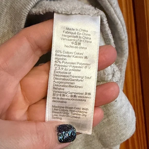 J.Crew wide collar, pullover sweatshirt with button detail in cloudspun fleece - Picture 8 of 9